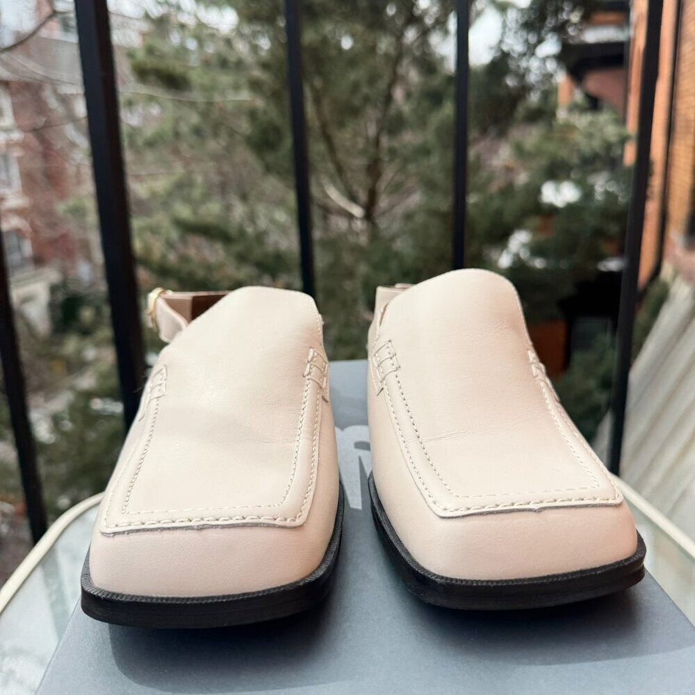 ALOHAS Abe Slingback Leather Slingback Loafers ream Gold Womens 8.5 / 39 - Picture 6 of 16